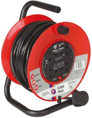 JJR43013 Jo Jo | 30m 4 Socket 13A Extension Reel, 240 V | 703-9844 | RS ...