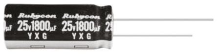 Rubycon YXG, THT Aluminium-Elektrolyt Kondensator 100μF ±20% / 35V Dc, Ø 8mm X 11.5mm, Bis 105°C