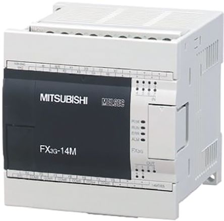 Mitsubishi FX3G Logikmodul, 8 Eing. Relais Ausg.Typ Senke, Quelle Eing.Typ 12 → 24 V Dc