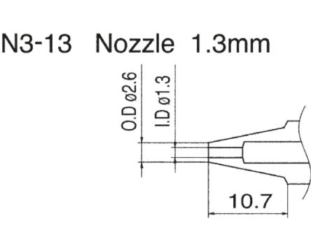 Hakko Buse De Dessoudage 1.3mm N3, Pour Fer à Dessouder FM-2024