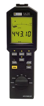 Chauvin Arnoux CA 1727 LCD Tachometer, 6U/min → 100000U/min, ±6 Digits