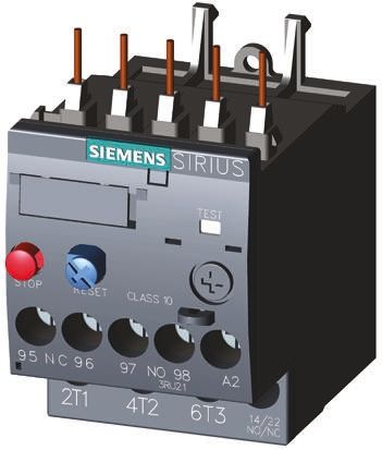Siemens 热过载继电器, 3RU系列, 触点额定电流 400 mA, 自动，手动复位