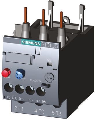 Siemens 热过载继电器, 3RU系列, 触点额定电流 12.5 A, 自动，手动复位