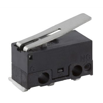 ZF Hinge Lever Micro Switch, Left Angle PCB Terminal, 3 A @ 125 V Ac, SPDT