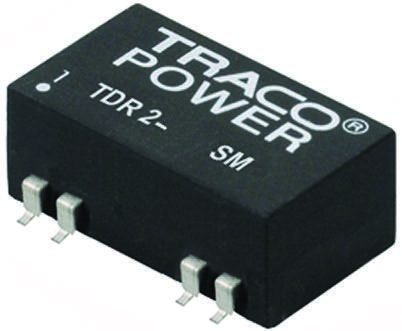 TRACOPOWER TDR 2SM DC-DC Converter, ±12V Dc/ ±83mA Output, 18 → 36 V Dc Input, 2W, Surface Mount, +85°C Max Temp