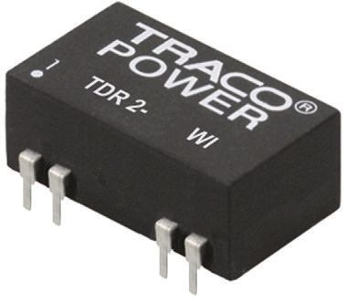 TRACOPOWER TDR 2WI DC/DC-Wandler 2W 24 V Dc IN, ±15V Dc OUT / ±67mA 1.5kV Dc Isoliert