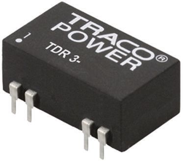 TRACOPOWER TDR 3 DC/DC-Wandler 3W 24 V Dc IN, ±12V Dc OUT / ±125mA 1.5kV Dc Isoliert