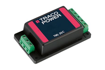 TRACOPOWER TML Schaltnetzteil, AUS 15V Dc / 1.34A 20W, EIN 100 → 375 V Dc, 90 → 264 V Ac Gekapselt,