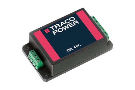 TRACOPOWER Switching Power Supply, TML 40515C, 5 V Dc, ±15 V Dc, 5 A, 500 MA, 40W, Triple Output, 100 → 375 V