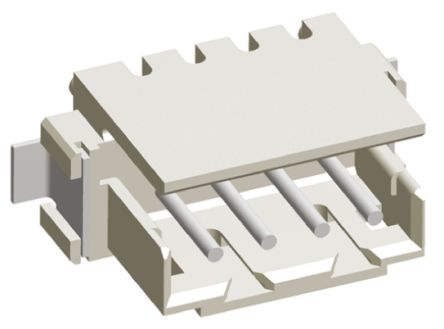 TE Connectivity AMP CT Leiterplatten-Stiftleiste Gerade, 4-polig / 1-reihig, Raster 2.0mm, Kabel-Platine,