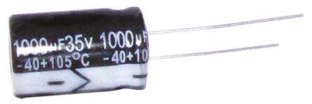 RS PRO, THT Aluminium-Elektrolyt Kondensator 1μF ±20% / 50V Dc, Ø 4mm X 7mm X 7mm, Bis 105°C