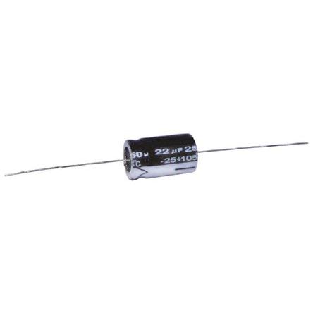 RS PRO 2200μF Aluminium Electrolytic Capacitor 25V Dc, Axial, Through Hole