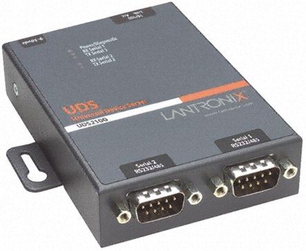 Lantronix Serieller Device Server 1 Ethernet-Anschlüsse 2 Serielle Ports RS232, RS422, RS485 921.6Kbit/s