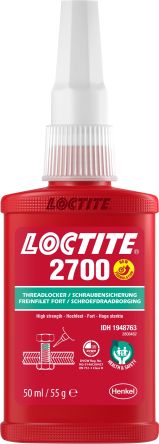 Loctite 2700 Schraubensicherungsklebstoff Anaerob Flüssig Grün, Flasche 50 Ml, Hochfest Aushärtend In 24 H