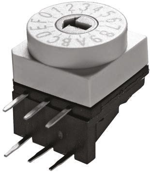 KNITTER-SWITCH 10 Way Through Hole DIP Switch, Rotary Flush Actuator, IP67