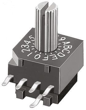 KNITTER-SWITCH 10 Way Through Hole DIP Switch, Rotary Shaft Actuator