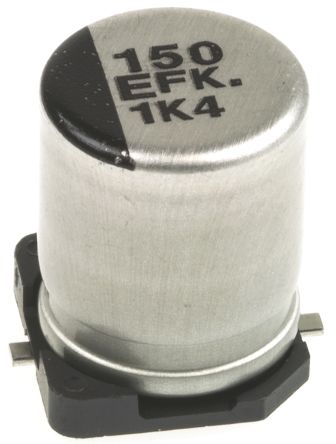 Panasonic Condensateur Série FK SMD, Aluminium électrolytique 150μF, 25V C.c.