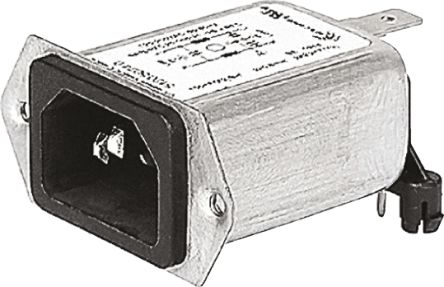 Schurter Connecteur IEC Filtré Mâle, 4A, 250 V C.a., Montage Panneau