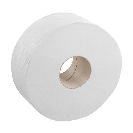 Kimberly Clark Weiß Toilettenpapier, 1-lagig 12000-Blatt, 12 X Rollen 4800m HOSTESS 400 Mini Jumbo