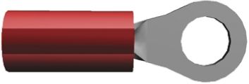 TE Connectivity Cosses à œillet, Isolé, Rouge, 1.65mm², M2.5, Série PIDG