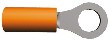 TE Connectivity PIDG, STRATO-THERM Ringkabelschuh, Isoliert, PTFE, Orange, Aussen ø 7.92mm, Innen ø 5mm, Max. 1.4mm², M5