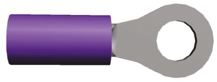 TE Connectivity PIDG Ringkabelschuh, Isoliert, Nylon, Violett, Red, Max. 0.65mm², M3.5