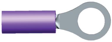 TE Connectivity PIDG Ringkabelschuh, Isoliert, Nylon, Violett, Max. 0.65mm², M4