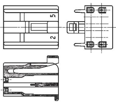 TE Connectivity Dual Line Interlock Steckverbindergehäuse Stecker 3mm, 16-polig / 2-reihig Gerade Für