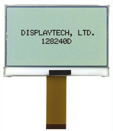 Displaytech Monochrom LCD, Graphisch 240 X 128pixels, Hintergrund Schwarz Reflektiv