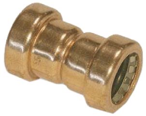 Pegler Yorkshire Copper Pipe Fitting, Push Fit Straight Coupler For 22mm Pipe