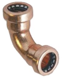 Pegler Yorkshire Copper Pipe Fitting, Push Fit 90° Elbow For 22mm Pipe