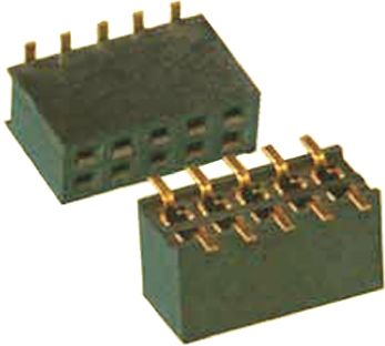 Amphenol Communications Solutions MINITEK Series Straight Surface Mount PCB Socket, 16-Contact, 2-Row, 1.27mm Pitch,