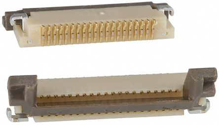 Hirose Connecteur FPC Série FH12, 20 Contacts Pas 0.5mm, 1 Rangée(s), Femelle Angle Droit, Montage SMT