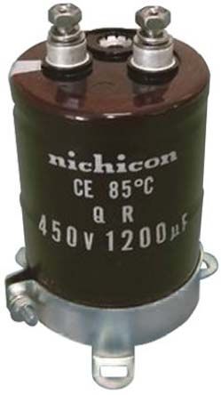 Nichicon QR, Schraub Aluminium-Elektrolyt Kondensator 680μF ±20% / 400V Dc, Ø 35mm X 80mm, +85°C