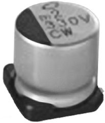 Nichicon CW, SMD Aluminium-Elektrolyt Kondensator 330μF ±20% / 16V Dc, Ø 8mm X 10mm, Bis 105°C