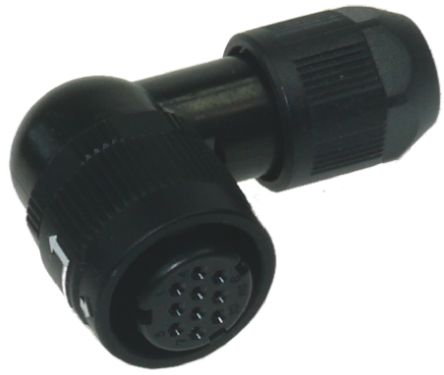 Hirose Circular Connector, 10 Contacts, Cable Mount, Miniature Connector, Plug, Female, IP67, IP68, HR34B Series
