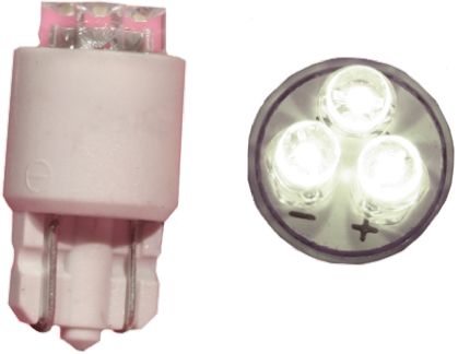 JKL Components LED Signalleuchte Weiß, 12V Dc, Ø 10.4mm X 20.3mm, Keilsockel