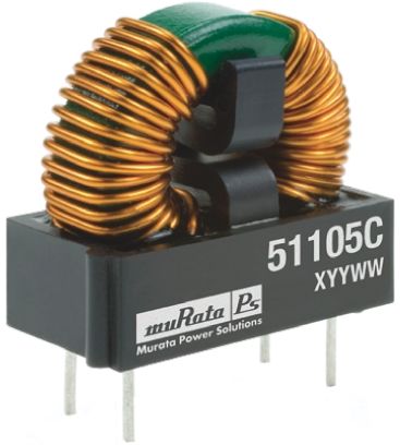 Murata Power Solutions Murata 5100 Gleichtaktdrossel, 5 MH, 1.2A, Radial / R-DC 197mΩ, Max. 100MHz X 24mm