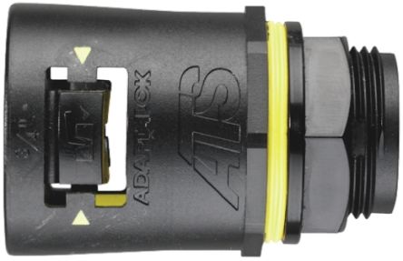 Adaptaflex AT Nylon 66 Kabelrohr Befestigung Gerade M20 16mm Schwarz