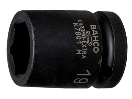 Bahco 13/16in, 1/2 In Drive Impact Socket Hexagon, 40.0 Mm Length