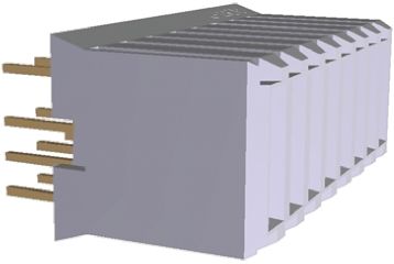 TE Connectivity Z-PACK HM Leiterplattenbuchse Gerade 8-polig
