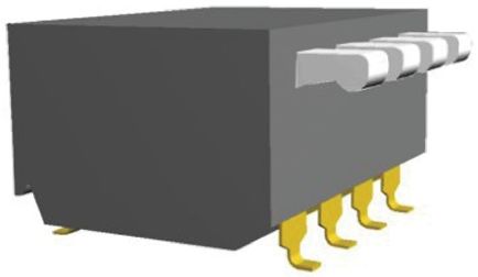 TE Connectivity Interruptor DIP, SPST, Montaje Superficial, Actuador Piano, 100 MA A 24 V Dc, 8 Vías, -30 → +85°C