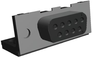 TE Connectivity Amplimite HD-20 Sub-D Steckverbinder Buchse Abgewinkelt, 9-polig / Raster 2.74mm, Durchsteckmontage