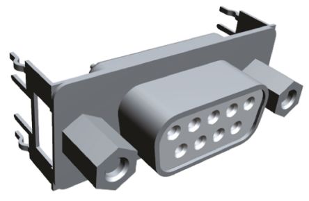 TE Connectivity Amplimite HD-20 Sub-D Steckverbinder Buchse, 9-polig / Raster 2.74mm, Durchsteckmontage Lötanschluss