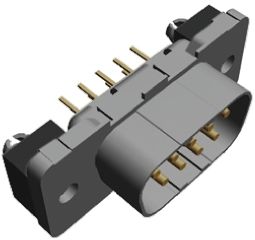 TE Connectivity Amplimite HDP-20 Sub-D Steckverbinder Stecker, 9-polig / Raster 2.74mm, Durchsteckmontage Lötanschluss