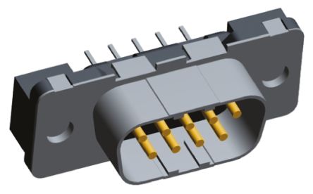 TE Connectivity Amplimite HDP-20 Sub-D Steckverbinder Stecker, 9-polig / Raster 2.74mm, Durchsteckmontage Lötanschluss