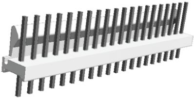 TE Connectivity MTA-100 Stiftleiste Gerade, 20-polig / 1-reihig, Raster 2.54mm, Kabel-Platine, Lötanschluss-Anschluss,