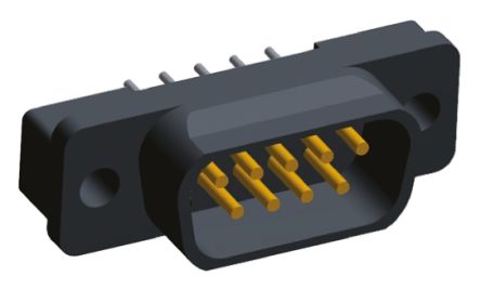 TE Connectivity Amplimite HD-20 Sub-D Steckverbinder Stecker, 9-polig / Raster 2.74mm, Durchsteckmontage Lötanschluss