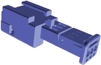 TE Connectivity Micro Quadlok System Automotive, Kfz-Steckverbinder Gehäuse, Stecker, 3-polig, Blau / 1-reihig