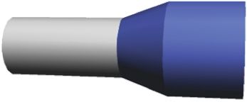 TE Connectivity Aderendhülsen Bis 16mm², Stift ø 5.8mm, Blau, Kunststoff, 12mm, 24mm, Isoliert, 5AWG Max.